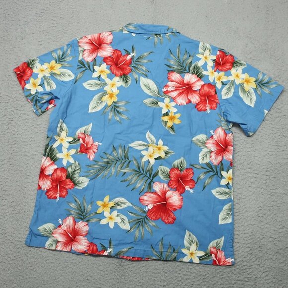 Aloha Wears Button Up Shirt Mens Medium Allover Floral Hawaiian Short Sleeve - Picture 7 of 9
